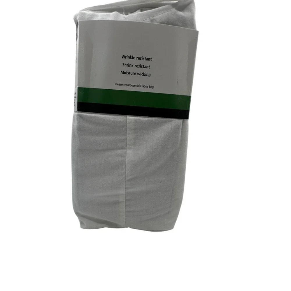 Mainstays King Fitted Sheet Arctic White Easy Care